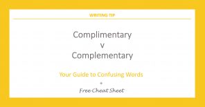 WRITEWORDSComplementary or complimentary – confusing word solutions ...